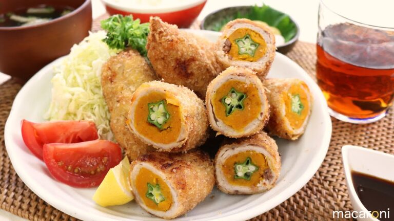 サクッと夏野菜！ かぼちゃと オクラの 肉巻き フライ のレシピ 作り方