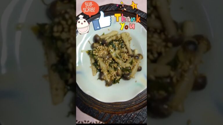 【前編：セロリの葉】【佃煮】しめじ+セロリの葉+土生姜+ゴマ【母のおばんざい】mushroom+celery+ginger+sesami #shorts