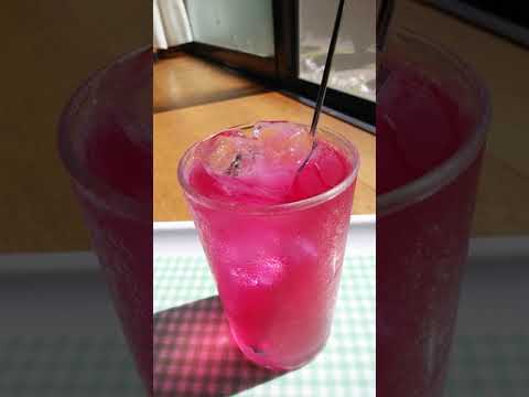 赤紫蘇ジュース作りました～🍹 キレイな色です✨  #赤紫蘇ジュース #赤しそ #飲み物