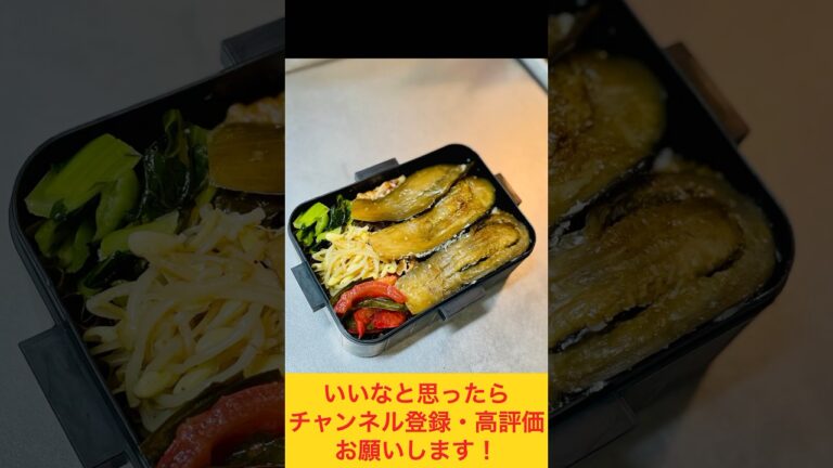 ご飯が進みまくるナス丼弁当🍆 #お弁当動画 #作り置き弁当 #お弁当おかず #作り置き #food #お弁当詰め方 #副菜