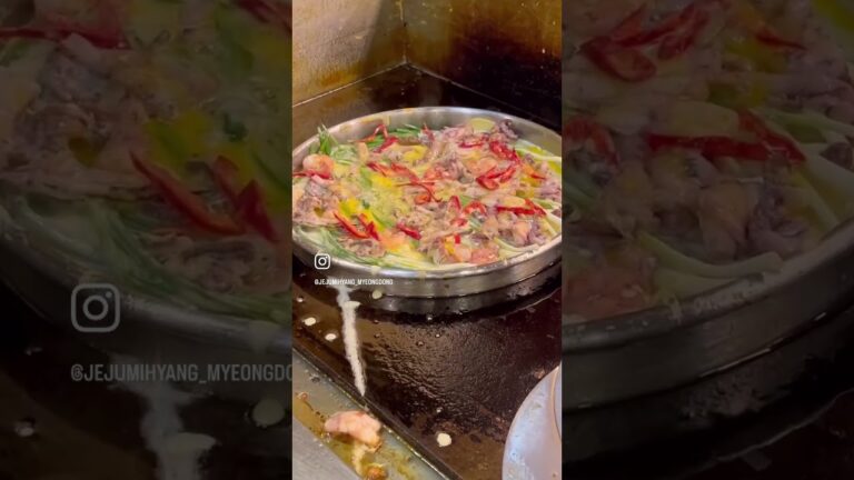 明洞で海鮮チヂミを食べるならココ！済州美香ヘジャンク 💯 #明洞グルメ #明洞 #ソウルグルメ