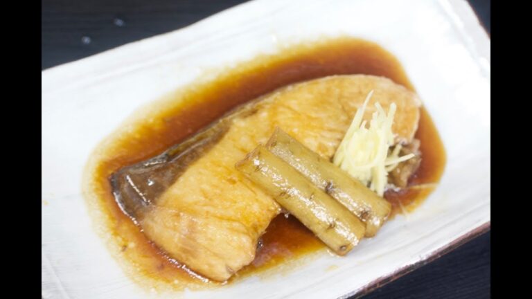 鰤（ブリの切り身で煮付けの作り方　How to make Boiled Yellowtail