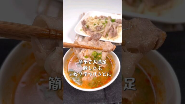 濃厚豚しゃぶピリ辛つけうどん
