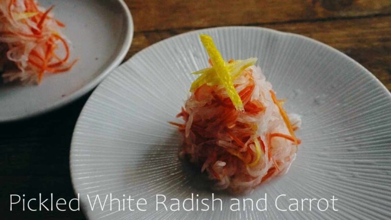 【和食】Pickled White Radish and Carrot｜紅白柚子なます