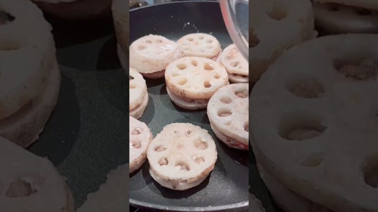 れんこんのはさみ焼レシピ🥣Easy Lotus Root Recipe🌰Japanese Autumn