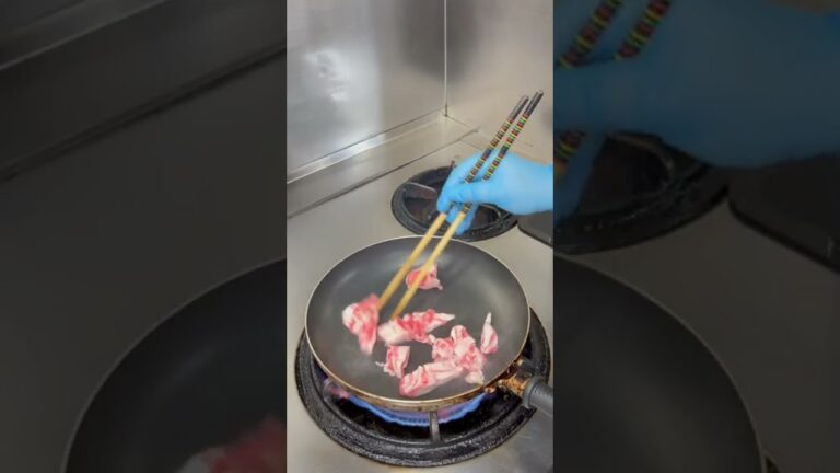 女将の豚バラとチンゲン菜のオイスターソース炒め #shorts