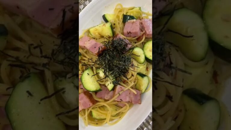 野原家のズッキーニを使った、和風ペペロンチーノ👩‍🍳簡単でめちゃめちゃ美味しい🥹🔥_#野原家の野菜 #野菜ソムリエ #有機野菜 #ズッキーニ #cooking