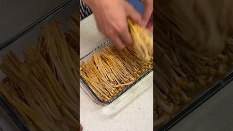 Mushroom Namul #mushroom #namul #enoki #makingafunmeal