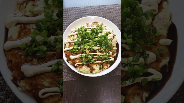 【レンジで簡単❗豆腐のお好み焼き】#Shorts #ひめりんごcooking