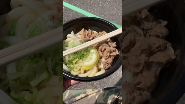 【飯テロ】冷やし肉うどん #food #japanesefood