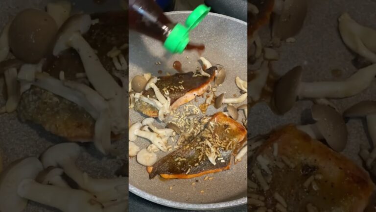 生銀鮭のチーズきのこポン酢#shorts