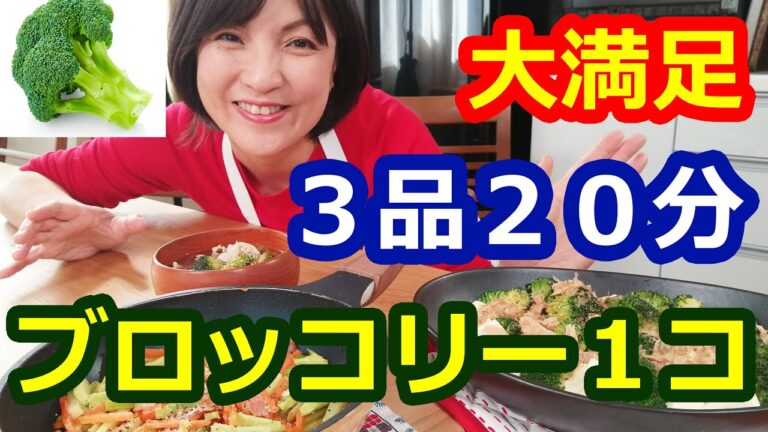 ブロッコリー１コが２０分で３品に！１人150円のレンジで簡単夕食ヘルシオ（ヘルシオ）【①ブロッコリーと豆腐の温サラダ②ブロッコリー豚汁③ブロッコリー茎のチーズきんぴら】阪下千恵