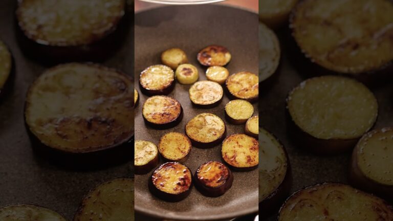 ナスとエビの焼きマリネ