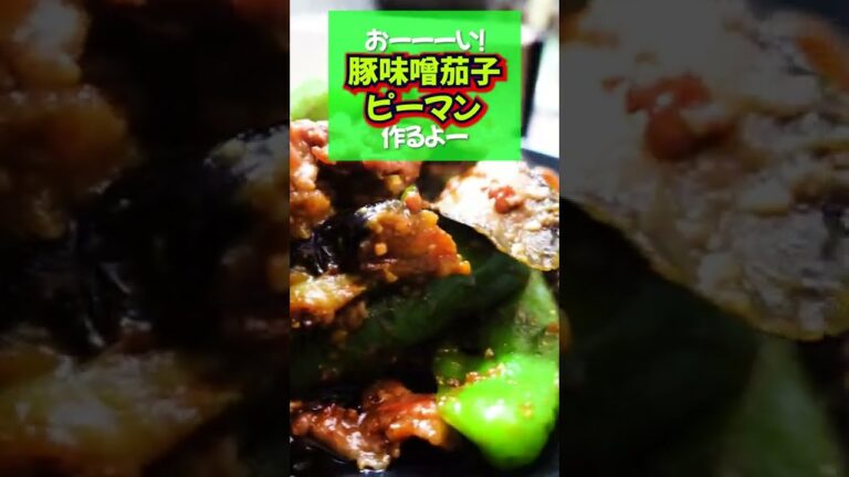 【豚味噌茄子ピーマン】トロトロになったナスに濃いめの味噌が絡んで、ニンニクで深みまで増しちゃってるからバカうま！