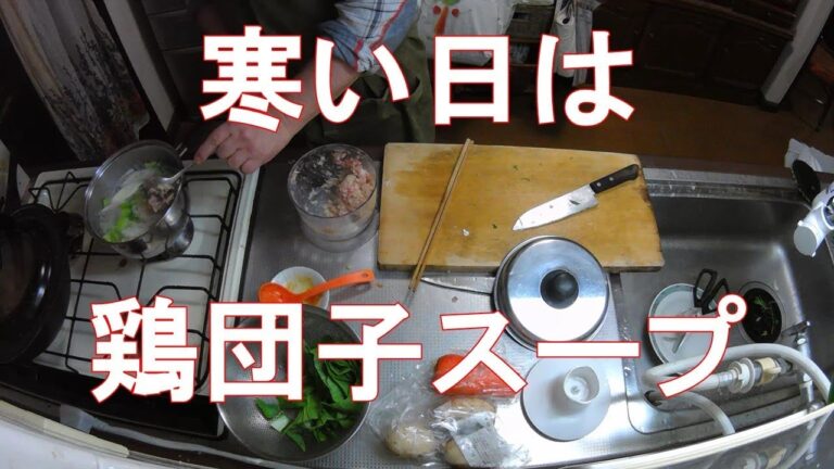 #314【キッチン俯瞰16倍速】夕食作り「鶏団子スープ」