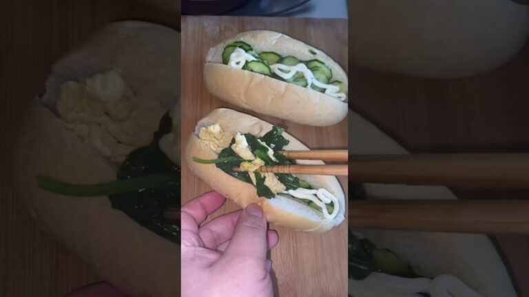 ほうれん草と卵ときゅうりのサンドイッチ#自炊#朝食