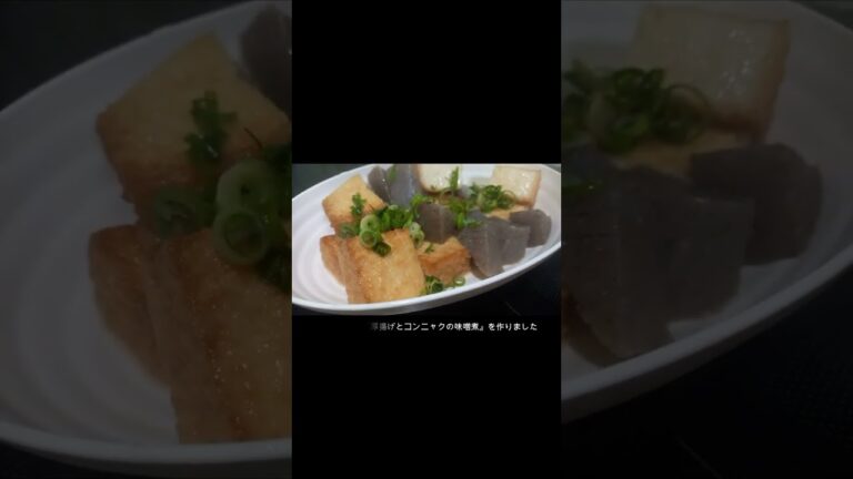 【簡単レシピ】厚揚げとコンニャクの味噌煮の作り方 【ちゃんやま cooking】　#shorts