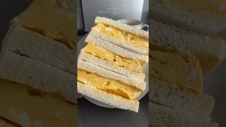 レンジで簡単最高に美味いたまごサンド作った結果ww #shorts