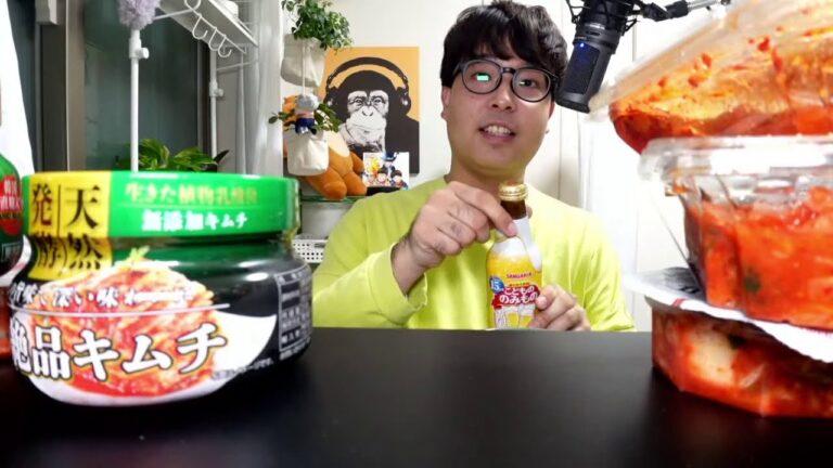 【生配信】一人ぼっちでキムチ6種類を食べ比べるアラサー独身男子【ご飯・スパム卵・肉じゃが】