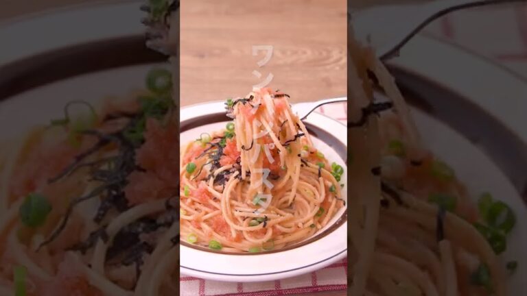 【フライパン1つで】ガリバタ明太パスタの作り方 #Shorts