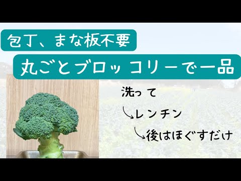包丁、まな板不要　丸ごとブロッコリーで一品