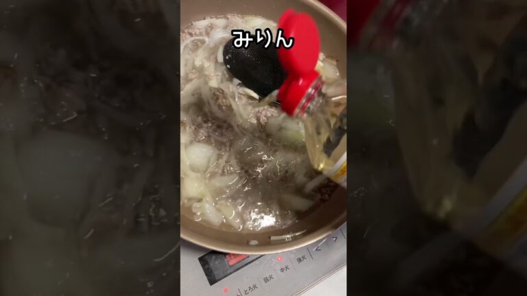 豚ひき肉と厚揚げの卵とじ丼#shorts