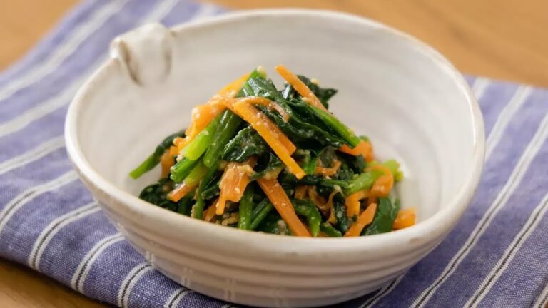 ほうれん草とにんじんのみそあえ