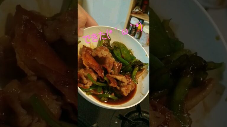 豚肉とピーマンのオイスターソース炒め　滅茶苦茶美味い