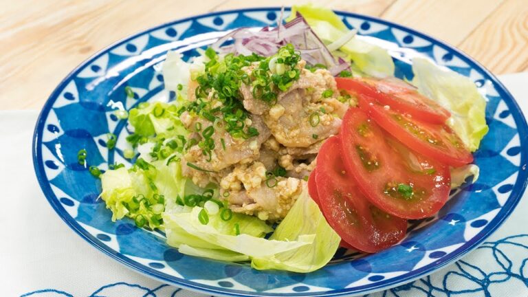 タレに隠し味！ピリ辛豆腐豚しゃぶサラダ