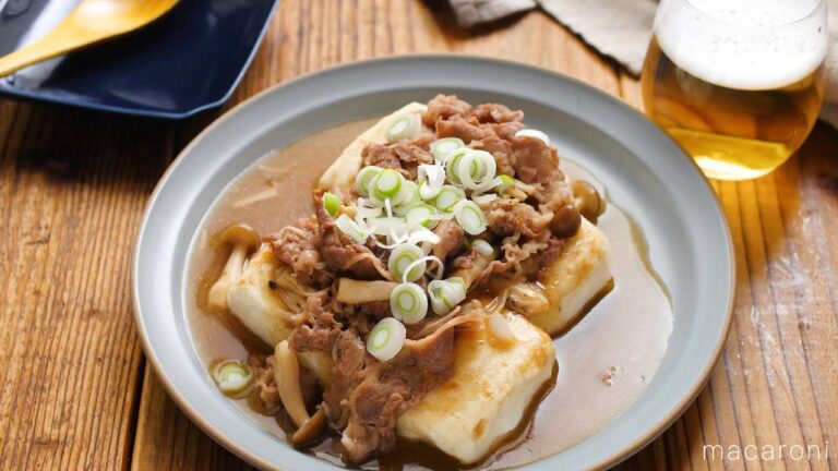 【フライパンで簡単！あんかけ肉豆腐】おつまみにもピッタリ！煮込まず作れる簡単肉豆腐