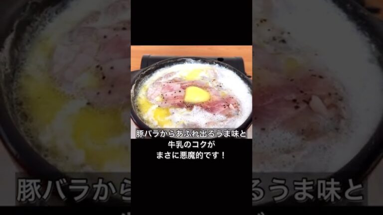 悪魔の無水豚バラクリームなべ
