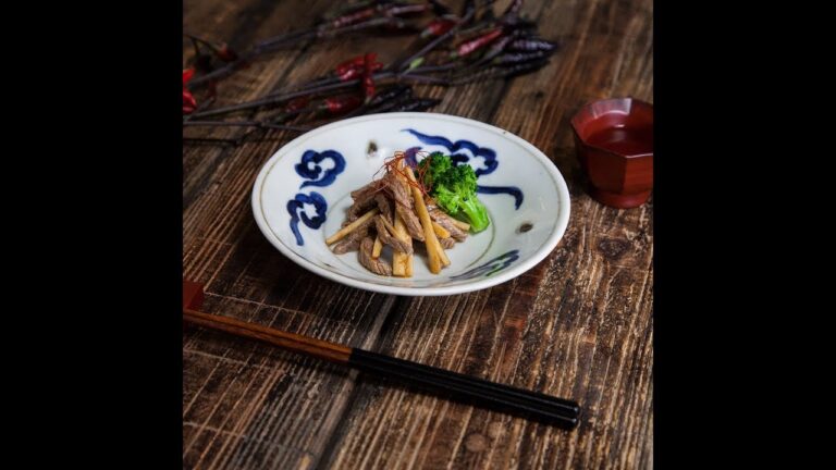 ちょっぴり中華風の味 牛肉とごぼうの酢味噌和え ｜和食のレシピ集