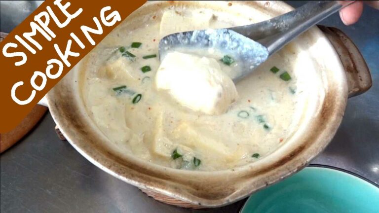 とろとろ豆腐の豆乳鍋の作り方、レシピ【一人鍋】