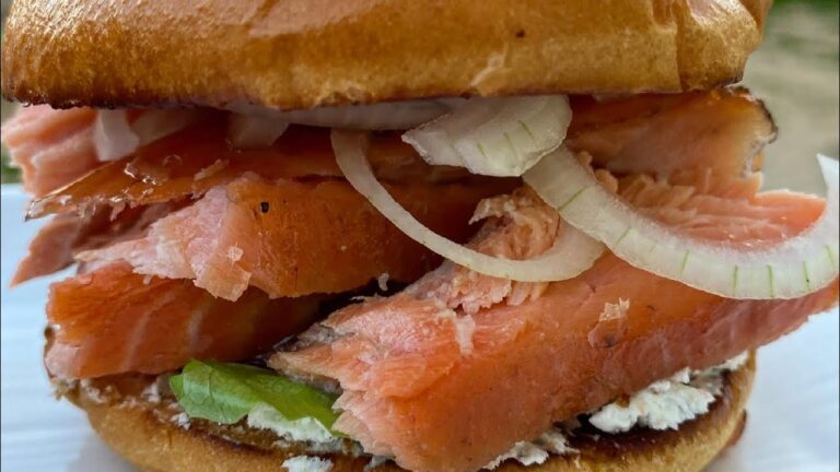 Smoked salmon sandwiches on the Oklahoma Joe smoker