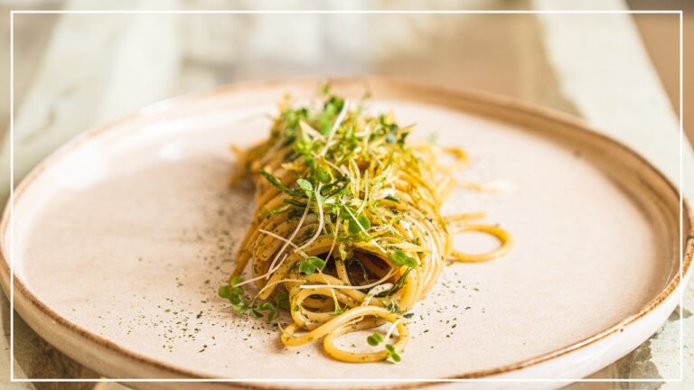 【最高の和風パスタ】揚げネギと青のりで作る焦がし醤油バターパスタ【BGM】【イタリアン】