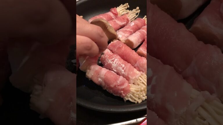 えのきの豚肉巻きポン酢だれ