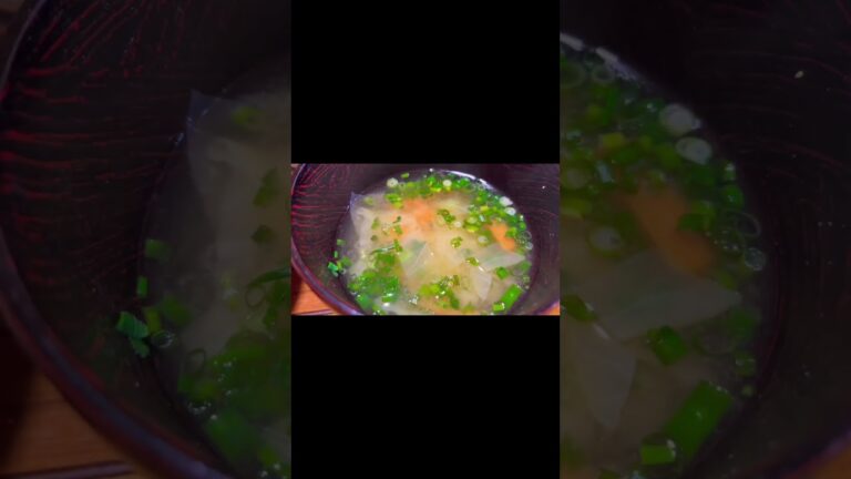 【おやつ】ふりかけ、キャベツ人参の味噌汁、りんご🍎＃Shorts