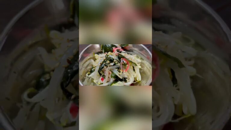 【30秒クッキング】レンジで簡単！やみつき無限もやし カニカマとわかめのナムル風