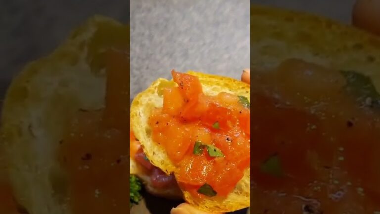 トマト🍅のブルスケッタ😋