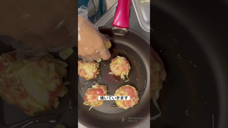 まるでお好み焼きな豚こまバーグ❤️😋