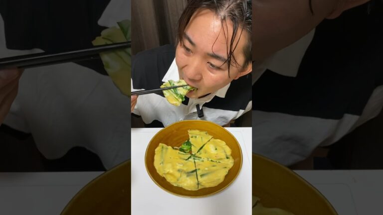 レンジだけで作る【海鮮チヂミ】　#shorts #レンジレシピ