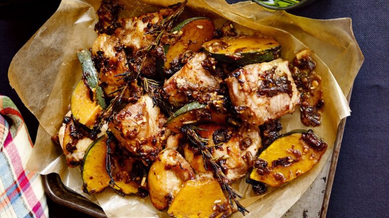 Wミートとかぼちゃの香草ロースト