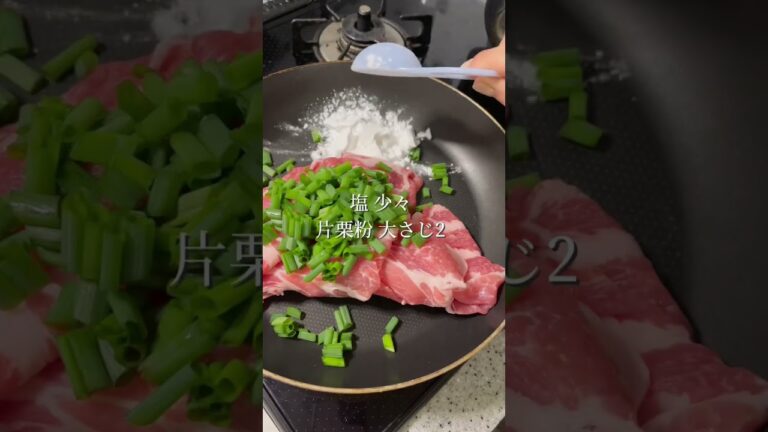 妹には譲れない。ワンパンねぎ豚ボール　#簡単レシピ