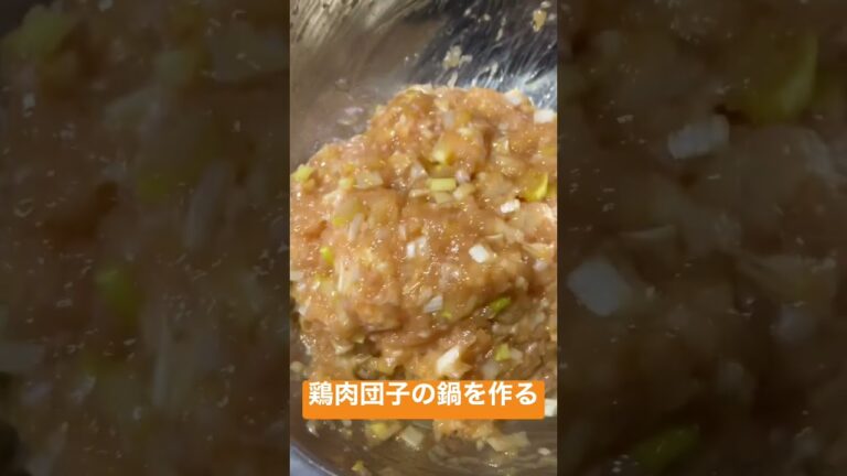 鶏肉団子の鍋を作る #鍋 #鶏肉 #肉団子 #夕飯
