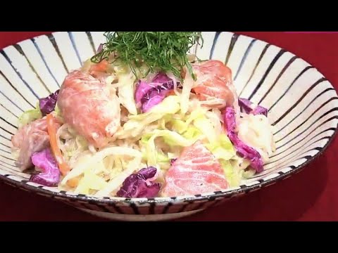 サーモンのおかずコールスロー