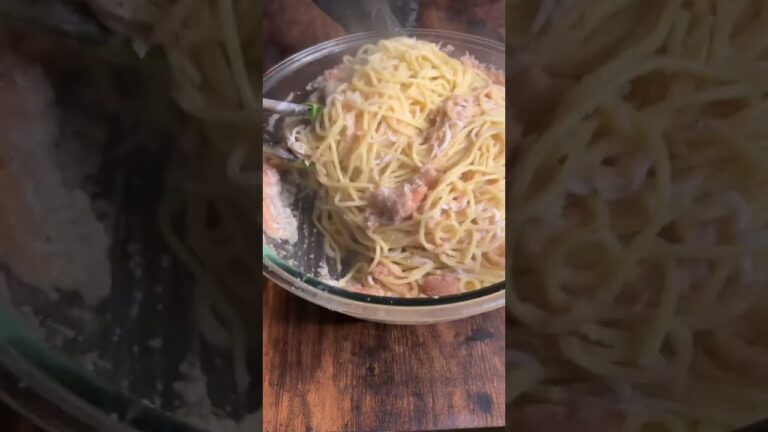 明太クリームパスタの作り方‼️#shorts
