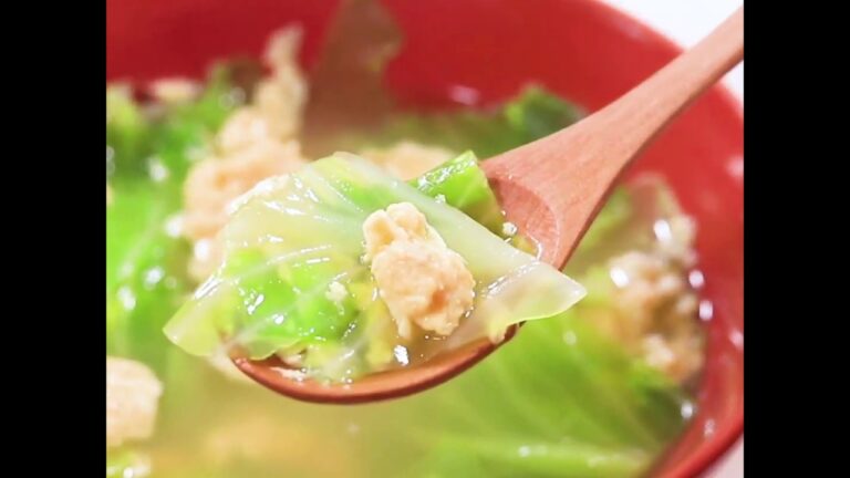 きゃべつとかき卵のコンソメスープ