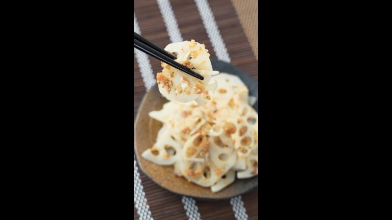 れんこんのおすすめ副菜レシピ！梅かつお和えをご紹介（ちょい足し・作り置き・おつまみに） #Shorts