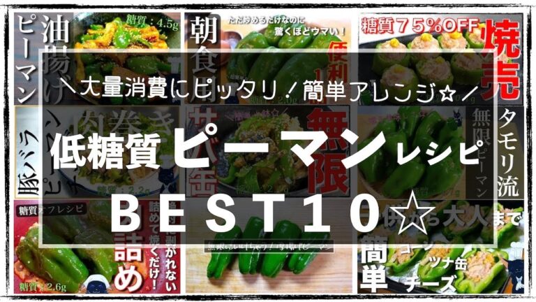 【ピーマン大量消費！】「ピーマンレシピＢＥＳＴ１０」【糖質オフレシピ集】