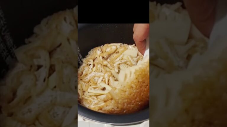 【たけのこご飯の作り方】おこげモードで炊いてみた｜炊飯器で簡単｜お弁当にも｜おにぎり最高　#Shorts